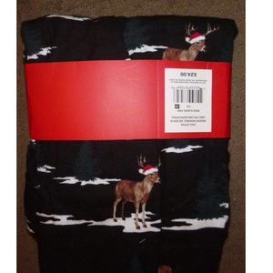 Mens Super Soft FLANNEL Sleep Pajama Pants Size S XXL Christmas Deer Woods NWT